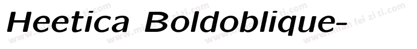 Heetica Boldoblique字体转换
